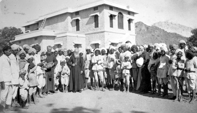 Villagers with Fr Augustine